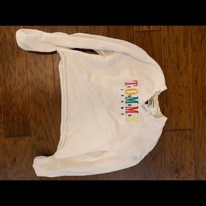 cropped tommy sweater